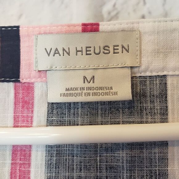 VAN HEUSEN Striped Lightweight V-neck Top - Picture 7 of 8